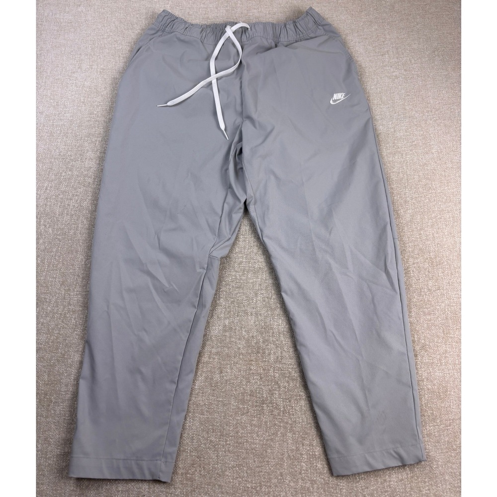 Nike Mens XXL Grey Woven Athletic Drawstring Sportswear Pants